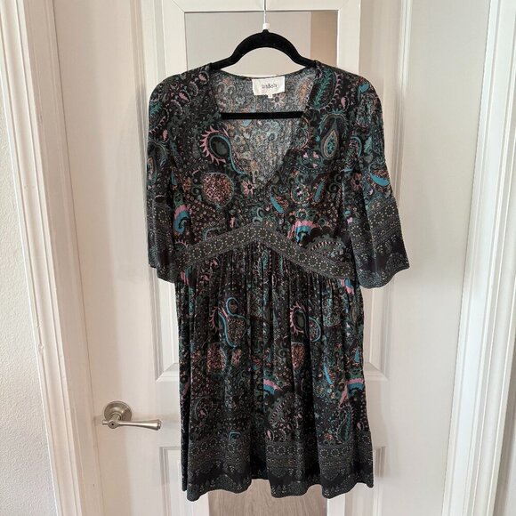 BA&SH Lady Dress Size 3 Color Black Grey Green - Picture 1 of 5